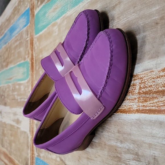 Cole Haan Aster Purple Monroe Penny Loafers Size 6 - Picture 3 of 13